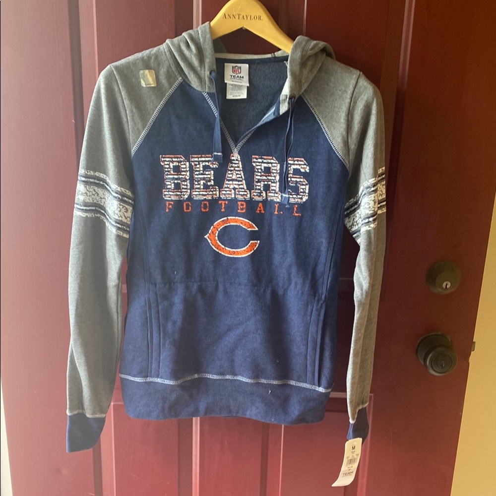 NFL Bears Navy and Gray Hoodie